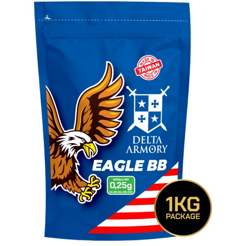 AIRSOFT BB KROGLICE DELTA ARMORY EAGLE 0,25G BIO 1KG