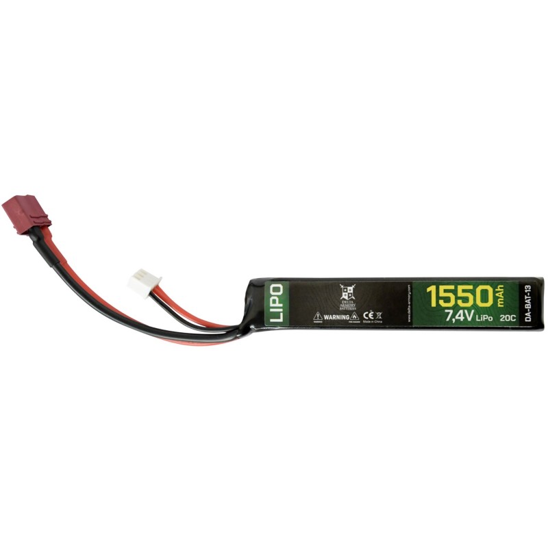 AIRSOFT BATERIJA LIPO 7,4V 1550MAH T-PLUG DELTA ARMORY