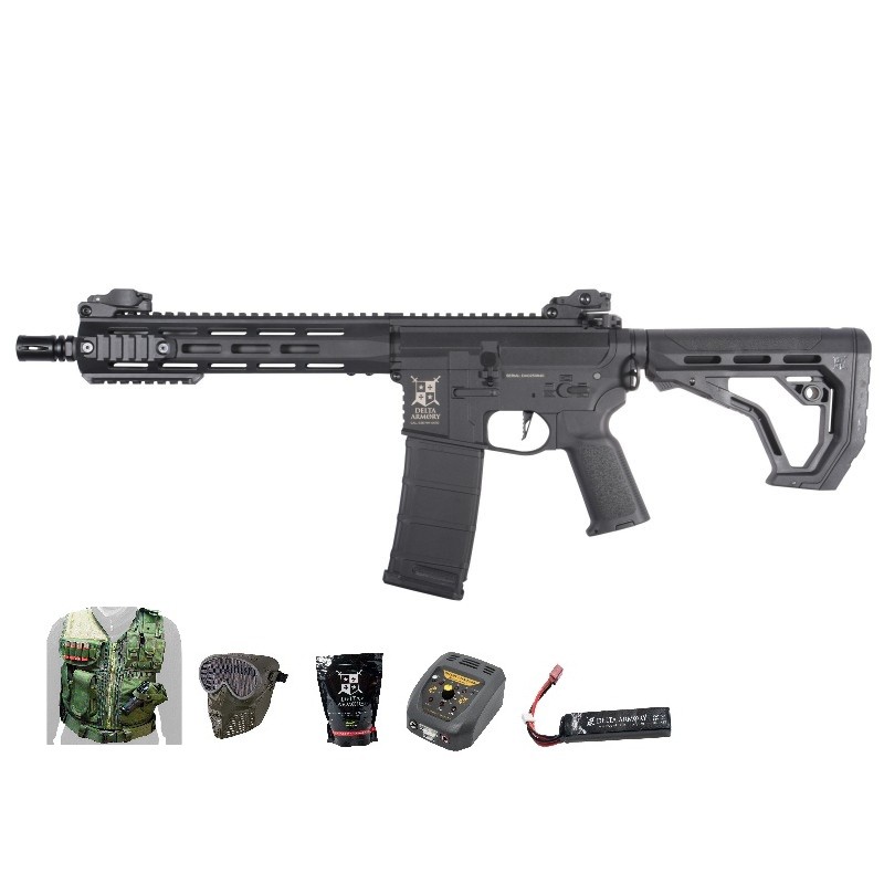 SUPER PAKET! AIRSOFT ELEKTRO PUŠKA DELTA ARMORY M4 AR15 M-LOK 10