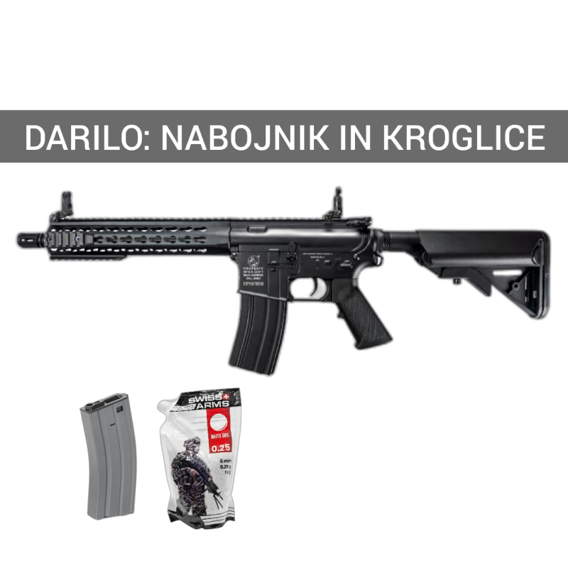 AIRSOFT ELEKTRO PUŠKA COLT M4 KEYMOD FULL METAL + DARILO