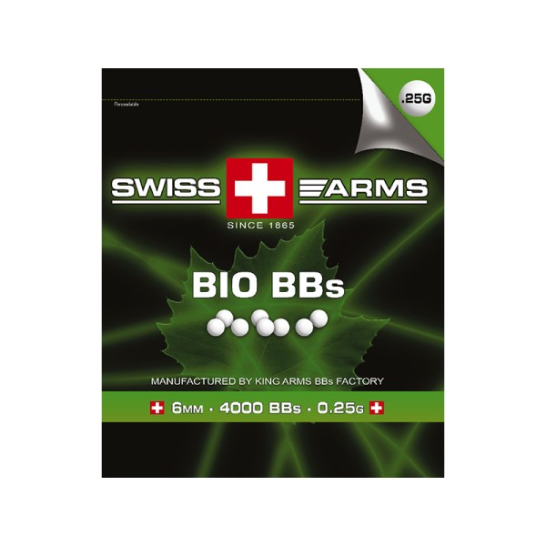 AIRSOFT BB KROGLICE SWISS ARMS BIO RAZGRADLJIVE 0.25G 4000 PCS