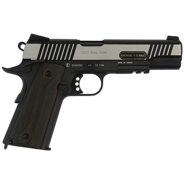 AIRSOFT TRZAJNA PLINSKA PIŠTOLA COLT 1911 RAIL DUAL TONE CO2