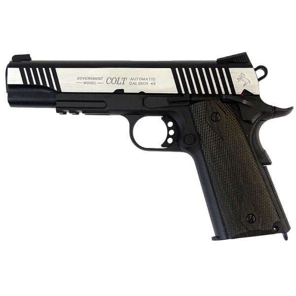 AIRSOFT TRZAJNA PLINSKA PIŠTOLA COLT 1911 RAIL DUAL TONE CO2