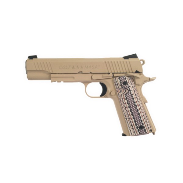 AIRSOFT TRZAJNA PLINSKA PIŠTOLA COLT M45A1 RAIL TAN CO2